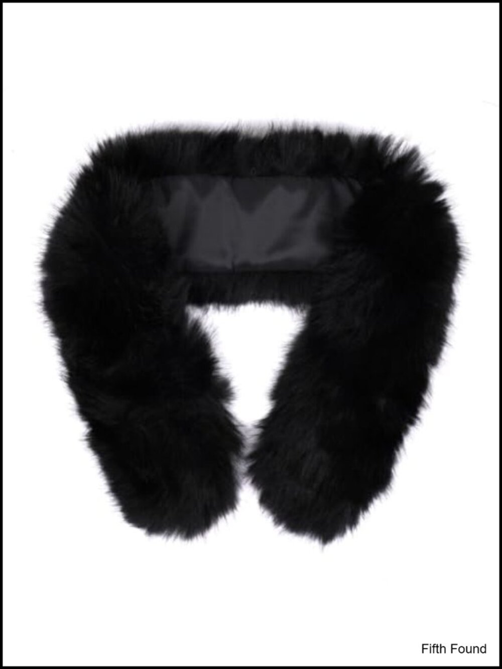 Faux Fur Collar Scarf Neck Warmer Shawl 29.9in Women's